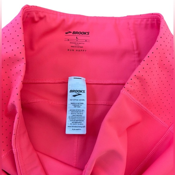 NEW, Brooks, Women's Spark 5" Short Tights, Large, Pink 🏃‍♀️‍➡️ - Picture 3 of 10